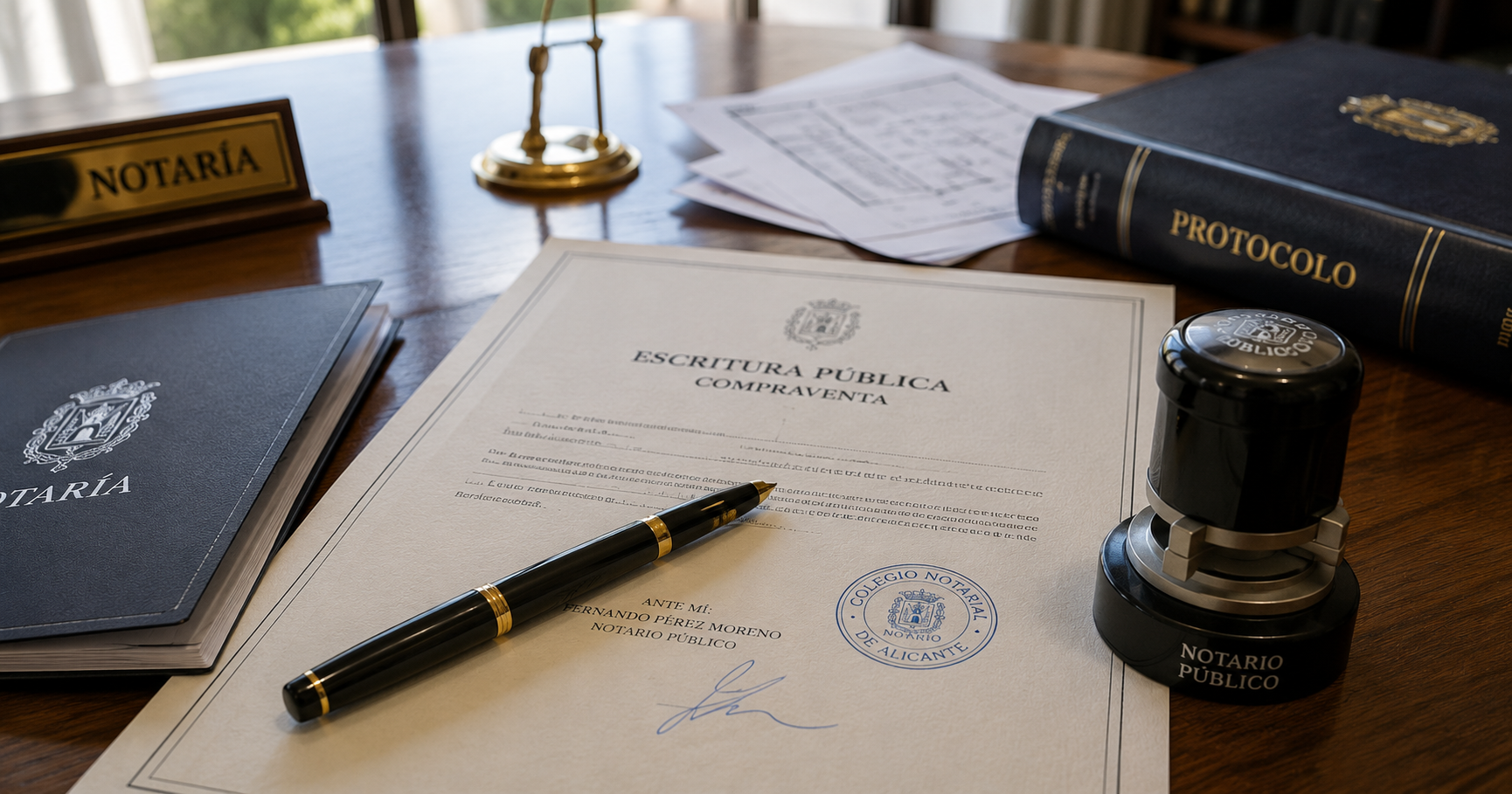 Cuánto cobra el notario al vender un piso en Alicante 2026